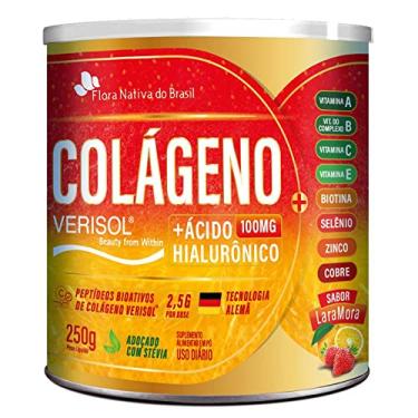 Imagem de Colágero Verisol + Ácido Hialurônico em pó 250g - Flora Nativa (Laranja com Morango)
