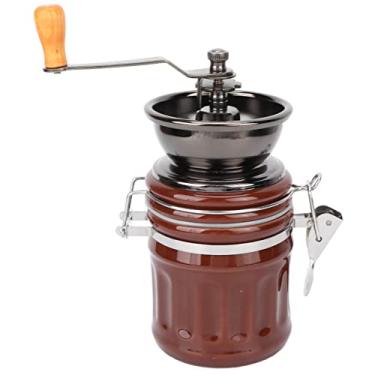 Imagem de Moedor de café manual OKJHFD, moinho de café de cerâmica multifuncional estilo vintage europeu durável, com lâmina de aço inoxidável para amantes de café