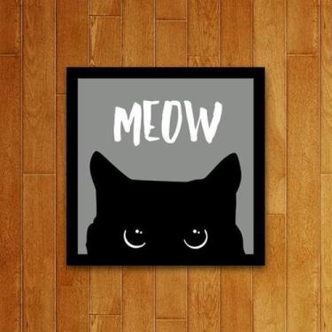 Imagem de Placa Decorativa Pet - Meow Cat Gato - Legiao Nerd