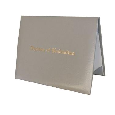 Imagem de Capa de certificado impressa "Diploma of Graduation" Capa lisa para diploma 21,6 cm x 28 cm Grad Days (cinza)