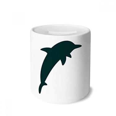 Imagem de Blue Ocean Streamline Linda caixa para dinheiro de golfinho, porta-moedas de cerâmica, presente de cofrinho