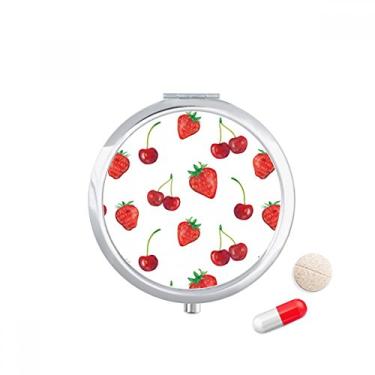 Imagem de Estojo de comprimidos com estampa de frutas vermelhas e morango