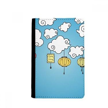 Imagem de Carteira com estampa de lanterna de nuvem com desenho colorido e porta-cartões Notecase Burse