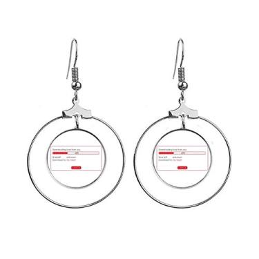 Imagem de Programmer Faça o download do seu amor brincos pendentes argola joia círculo gota