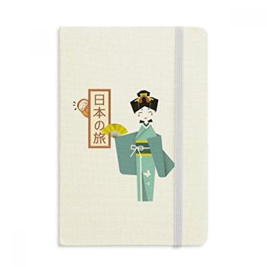 Imagem de Caderno tradicional japonês para menina antiga oficial de tecido capa dura diário clássico