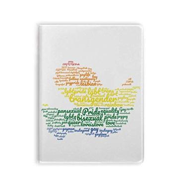Imagem de Diário de capa macia Bird Peace Rainbow Lgbt Wordcloud