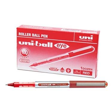 Imagem de Caneta Rollerbal Eye UB 150 Micro 0.38mm, Uni-Ball, Vermelha, Caixa com 12 unidades