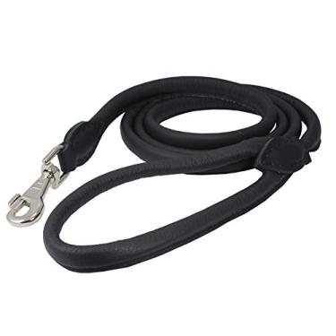 Imagem de Coleira para cães Dogs My Love 1,83 m de comprimento redonda de couro genuíno enroladoDogs My Love Large: 1/2" preto Z-353-1
