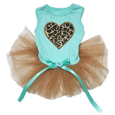 Imagem de Petitebella Vestido de Leopardo Coração CachorroPetitebella X-Large dourado