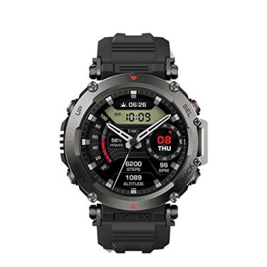 Imagem de Amazfit T-Rex Ultra Durable Military Outdoor Smartwatch for Men, com GPS Dual Band, 20 dias de duração da bateria, 30m de mergulho livre, suporte de mapa offline (Black)