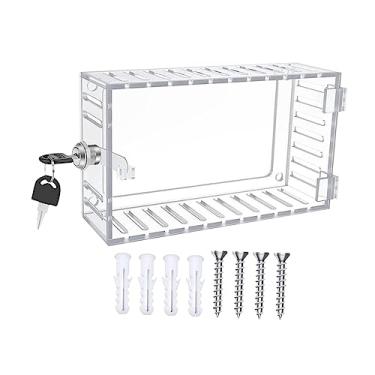 Imagem de Generic Caixa de bloqueio do termostato, tampa do termostato de parede com trava, tampa do painel de controle de calor e ar condicionado com trava