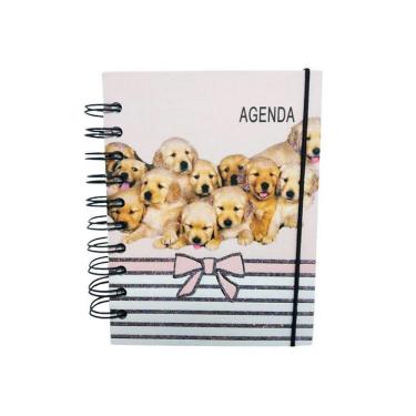 Imagem de Agenda Espiral Permanente Pet Animais Glitter Kawaii
