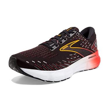 Imagem de Brooks Tênis de corrida masculino Glycerin 20 Neutral, Preto/Pérola Negra/Vermelho Fogo, 41