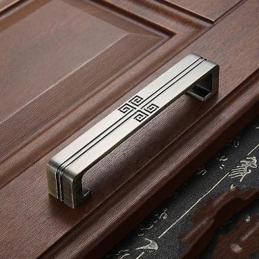 Imagem de Armário de bronze vermelho puxador de armário de cobre antigo estante gaveta guarda-roupa armário de vinho puxadores, 6072,128 mm, verde