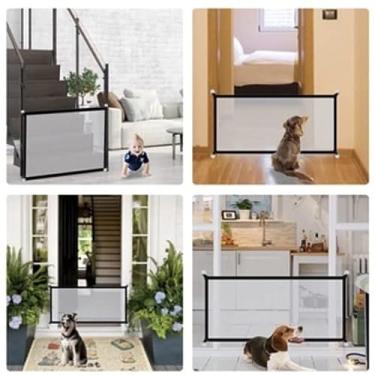Imagem de Tela Portão Grade De Porta Escada Para Pet Cachorro Caes Vãos 90 x 75cm Casa Apartamento