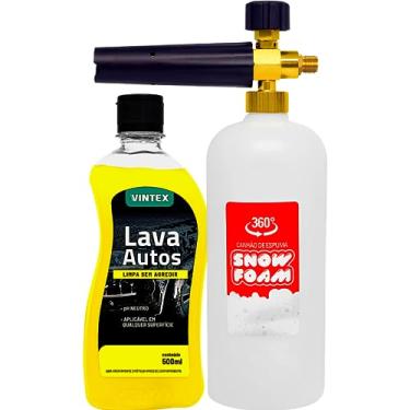 Imagem de CANHÃO DE ESPUMA SNOW FOAM PARA LAVAGEM AUTOMOTIVA EM GERAL SGT SIGMA TOOLS + SHAMPOO LAVA AUTOS 500 ML VONIXX