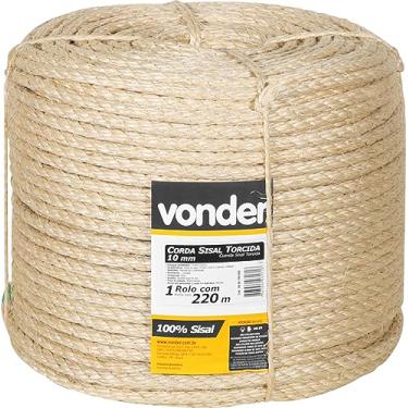 Imagem de Vonder, Corda De Sisal 10 Mm X 220 M, 3 Pernas.