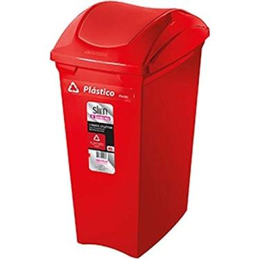 Imagem de Sanremo - Lixeira Plástica Seletiva Basculante de 40 Litros, Linha Casablanca