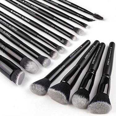 Imagem de Zoreya Makeup Brushes 15Pcs Maquiagem Escova Set Premium Synthetic Kabuki Brush Cosmetics Foundation Concealers Powder Blush Misturando Sombras de Olh