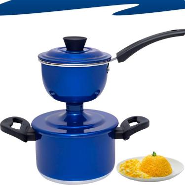 Imagem de Cuscuzeira De Alumínio Panela Cuscuzeiro 800 ML Nordestina Peito De Moça