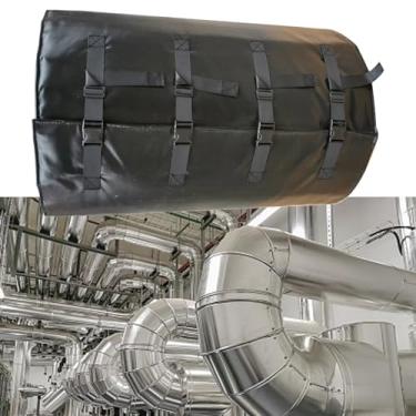 Imagem de Aquecedor de banda de 2300 W Aquecedor de balde com controlador de temperatura - faixa ajustável 0~150 ℃ Manta/jaqueta de aquecimento de tambor para tubulação industrial de inverno,Black