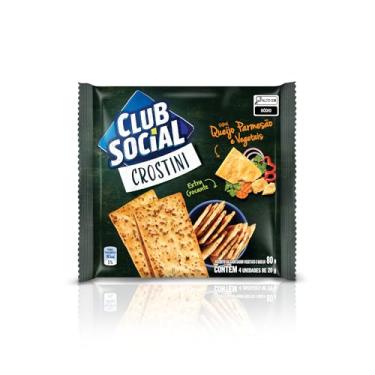 Imagem de Club Social Biscoito Salgado Crostini Queijo Parmesão E Vegetais 80G