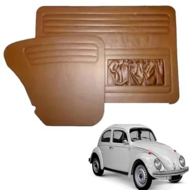 Imagem de FORRACAO PORTA + LATERAL TRASEIRA MARROM C/BOLSA FUSCA ATE 77 69 70 71 72 73 74 75 76 77