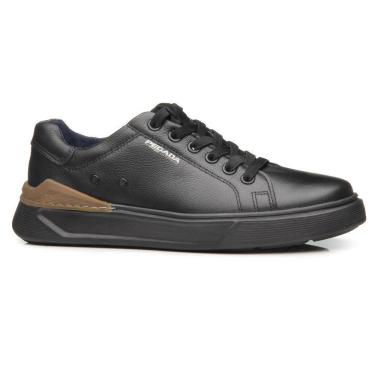 Imagem de Sapatênis Couro Pegada 110901 Masculino - Preto