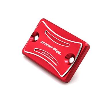 Imagem de crazy sport Tampa do reservatório de fluido do freio traseiro para Honda CBR1000RR 1000RR 2004-2007 2006 2005 acessórios da tampa do tanque do cilindro mestre da motocicleta (tampa traseira vermelha)