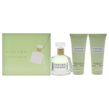 Imagem de Perfume Carven Leau De Toilette 100 ml para mulheres, conjunto de presente de 3 peças