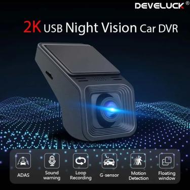Imagem de Universal Car Dash Cam com alarme de voz  gravador de vídeo automático  Auto Audio  visão noturna