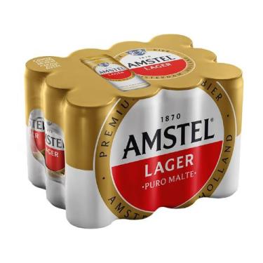 Imagem de Cerveja Amstel Lager Puro Malte 12 Unidades - Lata 350ml