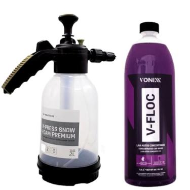 Imagem de Pulverizador X-Press Snow Foam 2 Litros Waxtreme + Shampoo concentrado para lavar carros V-floc 1,5L Vonixx