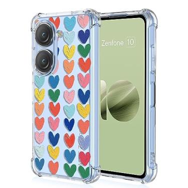 Imagem de XINYEXIN Capa transparente para Asus Zenfone 10 Women Love Pattern Design Slim à prova de choque transparente TPU macio capa protetora - Amor