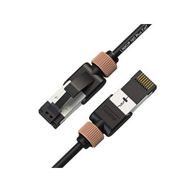 Imagem de LINKUP - [Testado com Versiv CableAnalyzer] Cabo Ethernet Cat7 - 2 pés (1 pacote) 10G RJ45 S/FTP blindado duplo | Jogo de roteador de rede LAN de Internet | Alta velocidade | 30AWG Preto