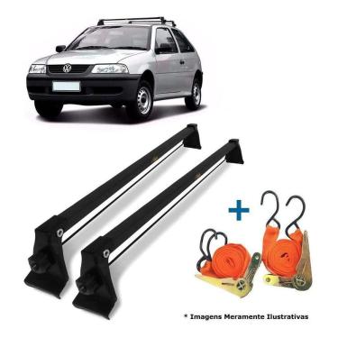 Imagem de Rack Teto Bagageiro + 2 Cintas Gol 2 Portas Bola G2 G3 G4