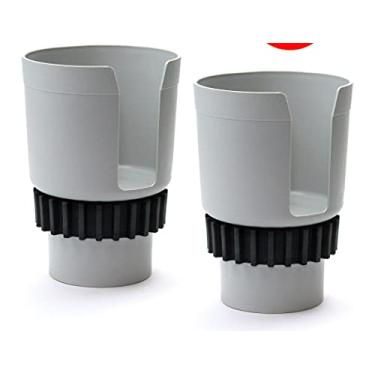 Imagem de Adaptador para copo Gadjit Keeper 2.0 (2 peças) com base ajustável para Hydro Flask 18 21 24 oz, Yeti Tumbler 20 e 30 oz, Canecas de café e viagem 28 oz, serve até 3,25 polegadas de diâmetro (cinza)