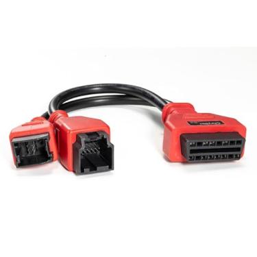 Imagem de SDSTOOL Adaptador de cabo para Chrysler 12+8 conector de cabo de programação para Autel DS808 Maxisys MS905 906 908 PRO Elite para , vermelho