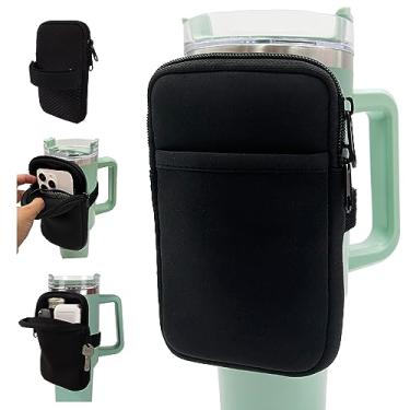 Imagem de LMYUHONG Bolsa de garrafa de água para acessórios Stanley Cup 1,134 g 567 g 850,5 g, bolsa de copo com bolso versátil, para cartões, chaves, fone de ouvido. Adequado para telefones, uso para corrida