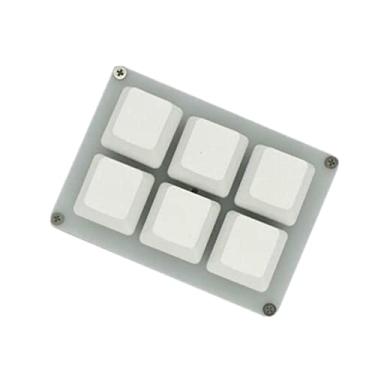 Imagem de NATEFEMIN 6 teclas HID padrão faça você mesmo, teclado mecânico programável USB, teclado macro, atalho, modos multifuncionais, acessório compatível