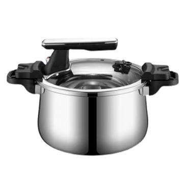 Imagem de Panela de Pressão de Aço Inoxidável, Panela Multifuncional, Aquecimento Uniforme, Cozimento de Micropressão, Adequado para Fogões de Indução (22 cm / 8,7 pol.)