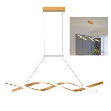 Imagem de Lustre Aspiral 3 em 1 Pendente Ondas Iluminaçao Ambiente Hall de Entrada Sala de Jantar...
