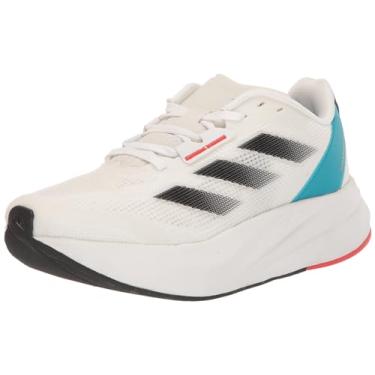 Imagem de adidas Tênis de corrida masculino Duramo Speed, Branco/preto/ciano lúcido, 43