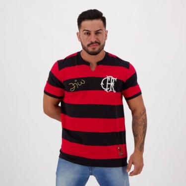 Imagem de Braziline Camiseta Flamengo Flatri Zico, Vermelho/Preto, G