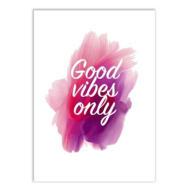 Imagem de Placa Decorativa Good Vibes Only Texto Frases Decoração Poster
