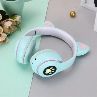 Imagem de Fone de Ouvido Bluetooth Cat Ear com LED - Estilo e Conforto sem Fio -