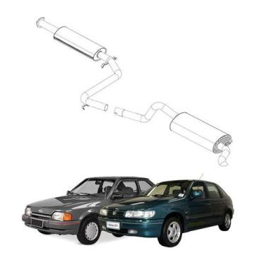 Imagem de Kit Completo Escapamento Escort XR3 2.0 1993 a 1997 Aço - Pioneiro