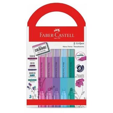 Imagem de Marca-Texto Grifpen com Aroma Relaxa e Reequilibra 5 Cores Faber - Castell