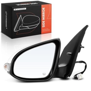 Imagem de A-Premium Espelho retrovisor elétrico do lado do motorista - compatível com Toyota Corolla 2014-2019 - Espelho retrovisor externo dobrável manual aquecido com seta - Substituição # 8794002F50