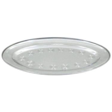 Imagem de Kit 8 Bandejas Oval Em Aço Inox 29cm